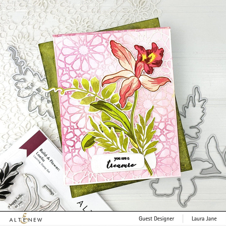 Altenew Build-A-Flower Set Build-A-Flower: Laelia Layering Stamp & Die Set