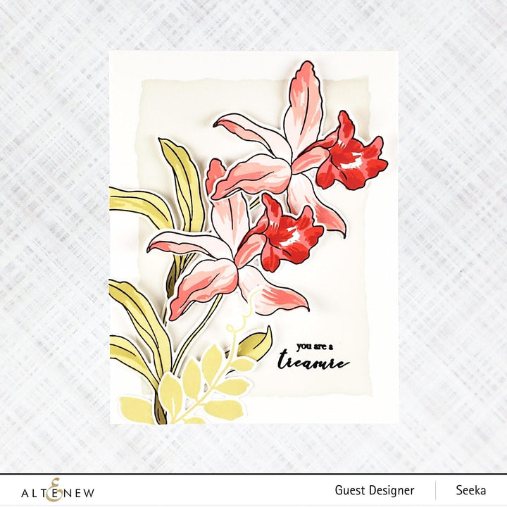 Altenew Build-A-Flower: Laelia Layering Stamp & Die Set for Cardmaking