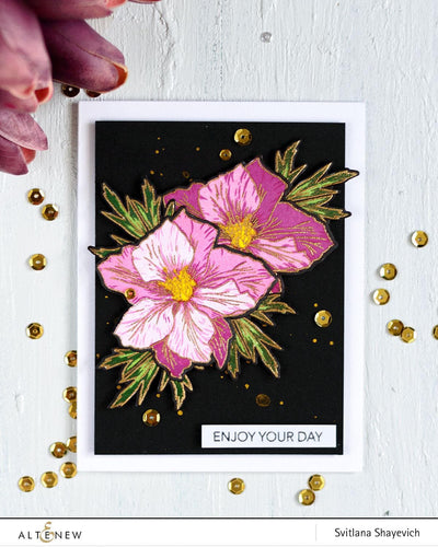 Altenew Build-A-Flower Set Build-A-Flower: Larkspur Layering Stamp & Die Set