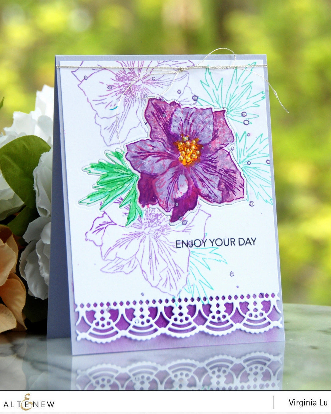 Altenew Build-A-Flower Set Build-A-Flower: Larkspur Layering Stamp & Die Set