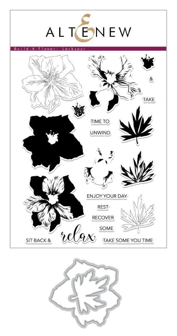 Altenew Build-A-Flower Set Build-A-Flower: Larkspur Layering Stamp & Die Set
