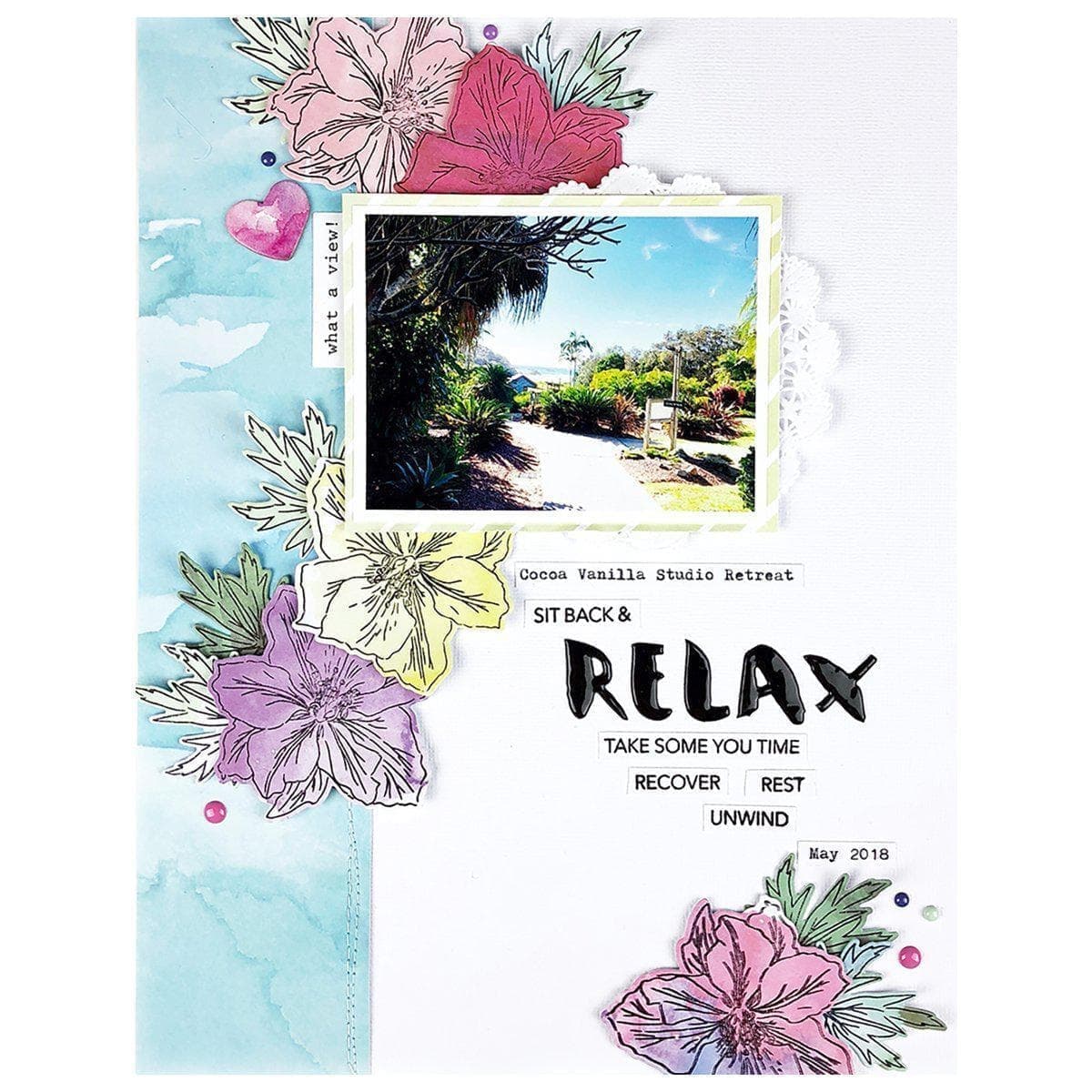 Altenew Build-A-Flower Set Build-A-Flower: Larkspur Layering Stamp & Die Set