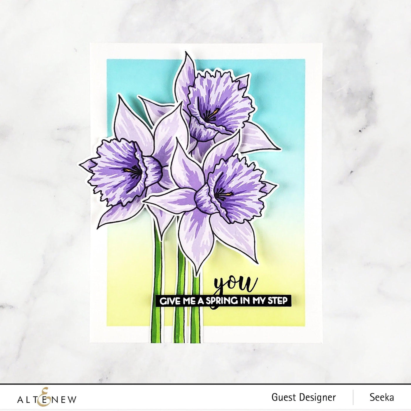Altenew Build-A-Flower Set Build-A-Flower: Narcissus Layering Stamp & Die Set