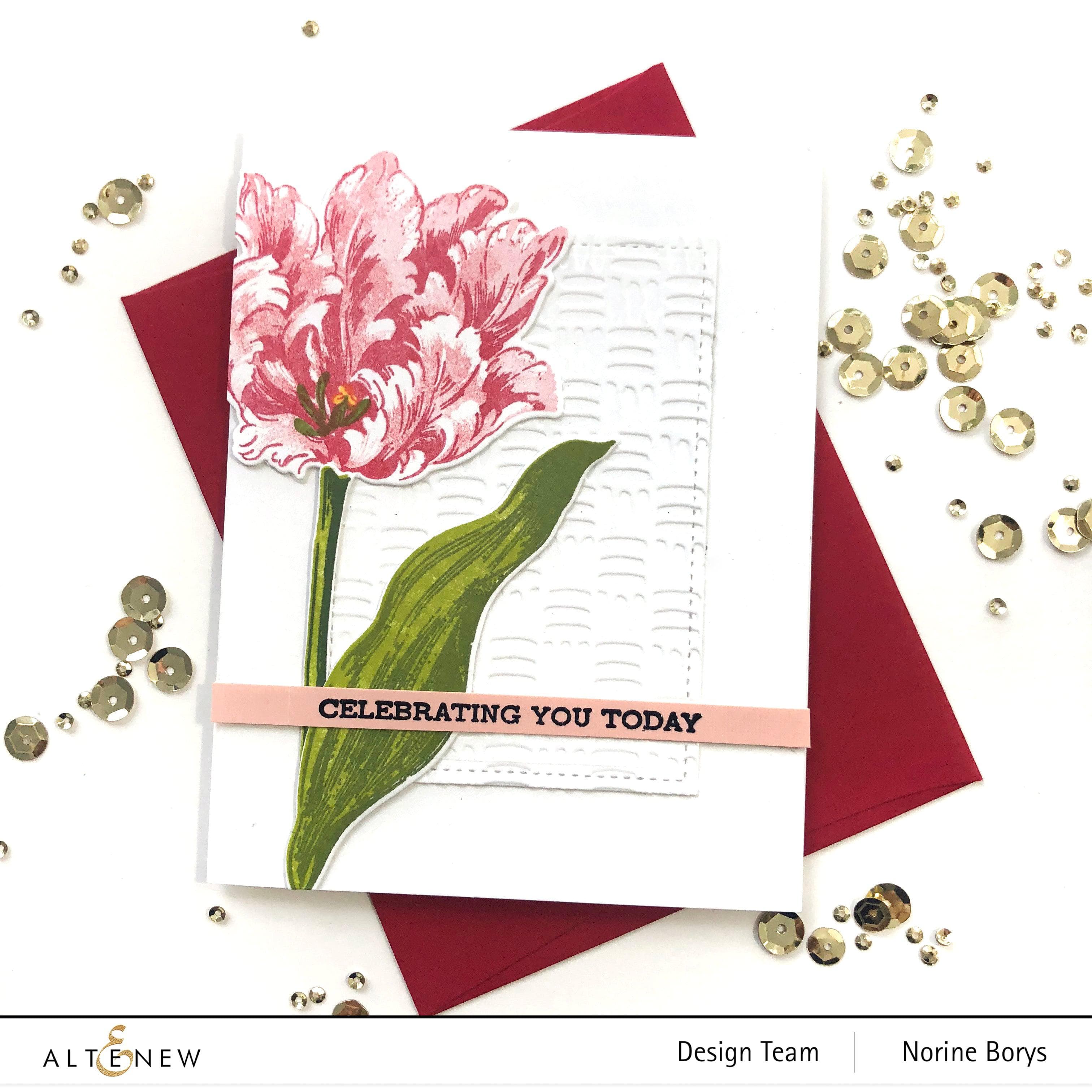 Build-A-Flower: Parrot Tulips Layering Stamp & Die Set | Altenew