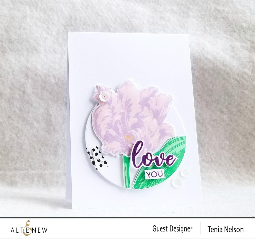 Altenew Build-A-Flower Set Build-A-Flower: Parrot Tulips Layering Stamp & Die Set