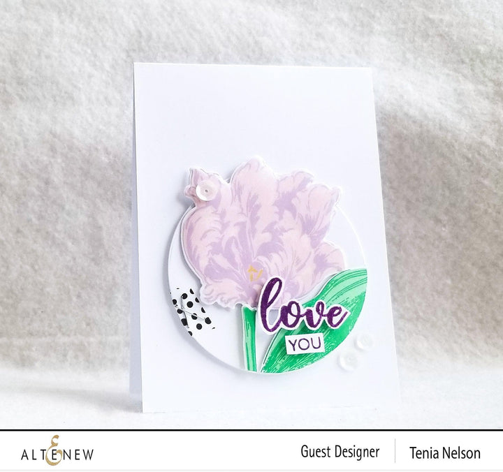 Altenew Build-A-Flower Set Build-A-Flower: Parrot Tulips Layering Stamp & Die Set