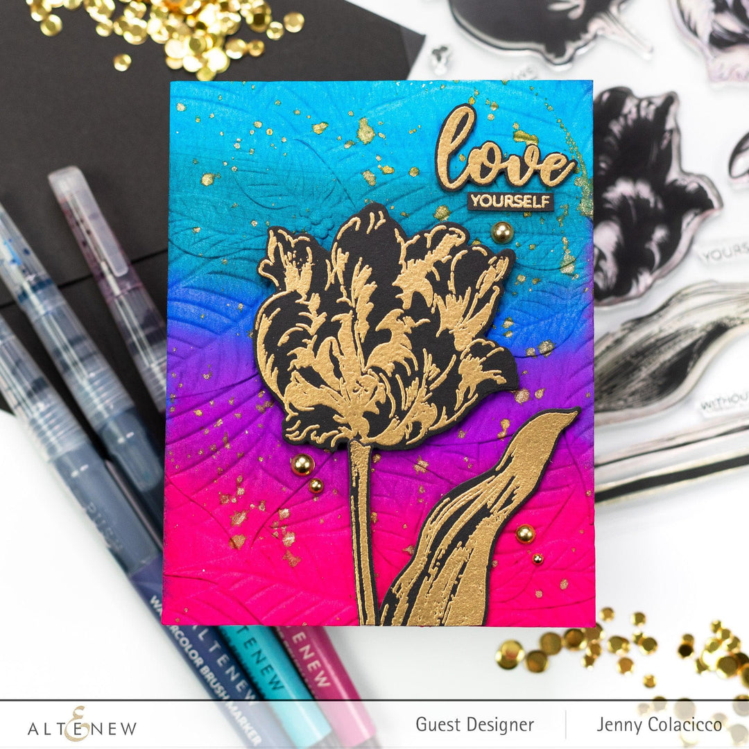 Altenew Build-A-Flower Set Build-A-Flower: Parrot Tulips Layering Stamp & Die Set