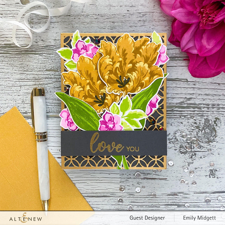Altenew Build-A-Flower Set Build-A-Flower: Parrot Tulips Layering Stamp & Die Set