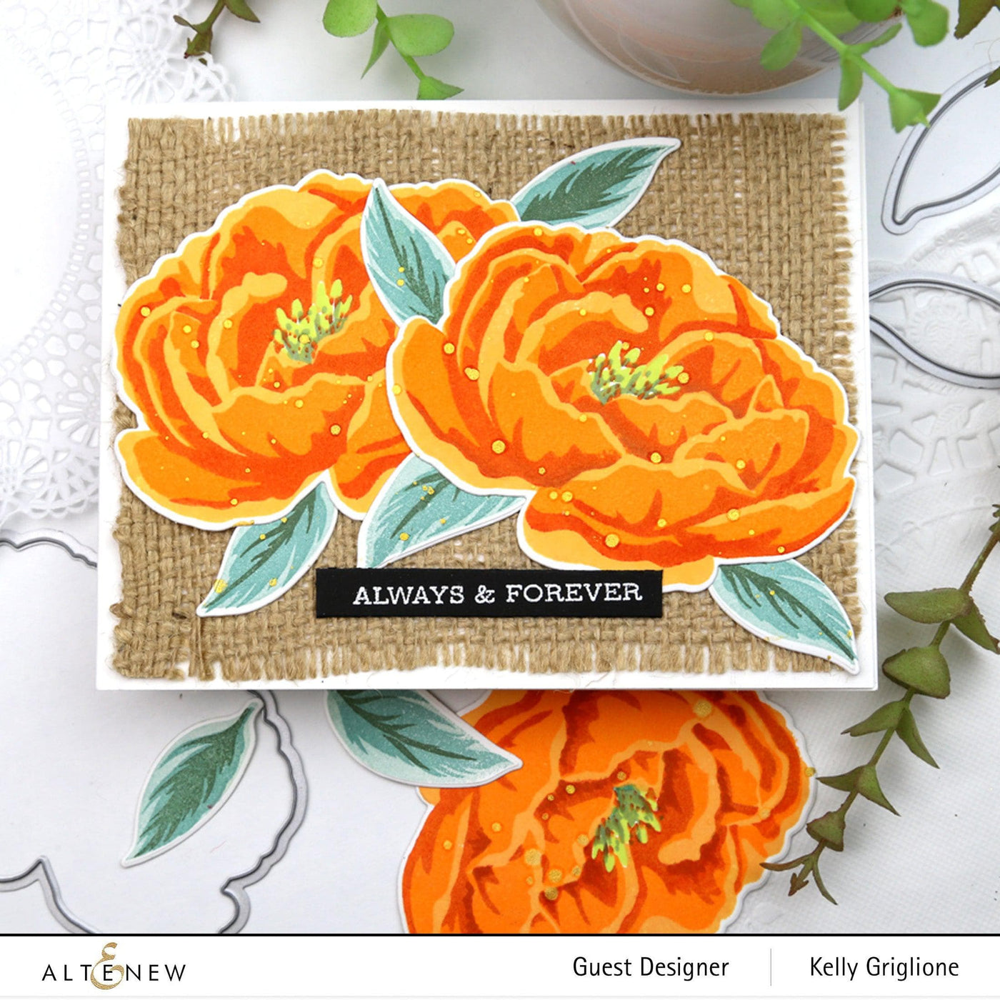 Altenew Build-A-Flower Set Build-A-Flower: Peony Layering Stamp & Die Set