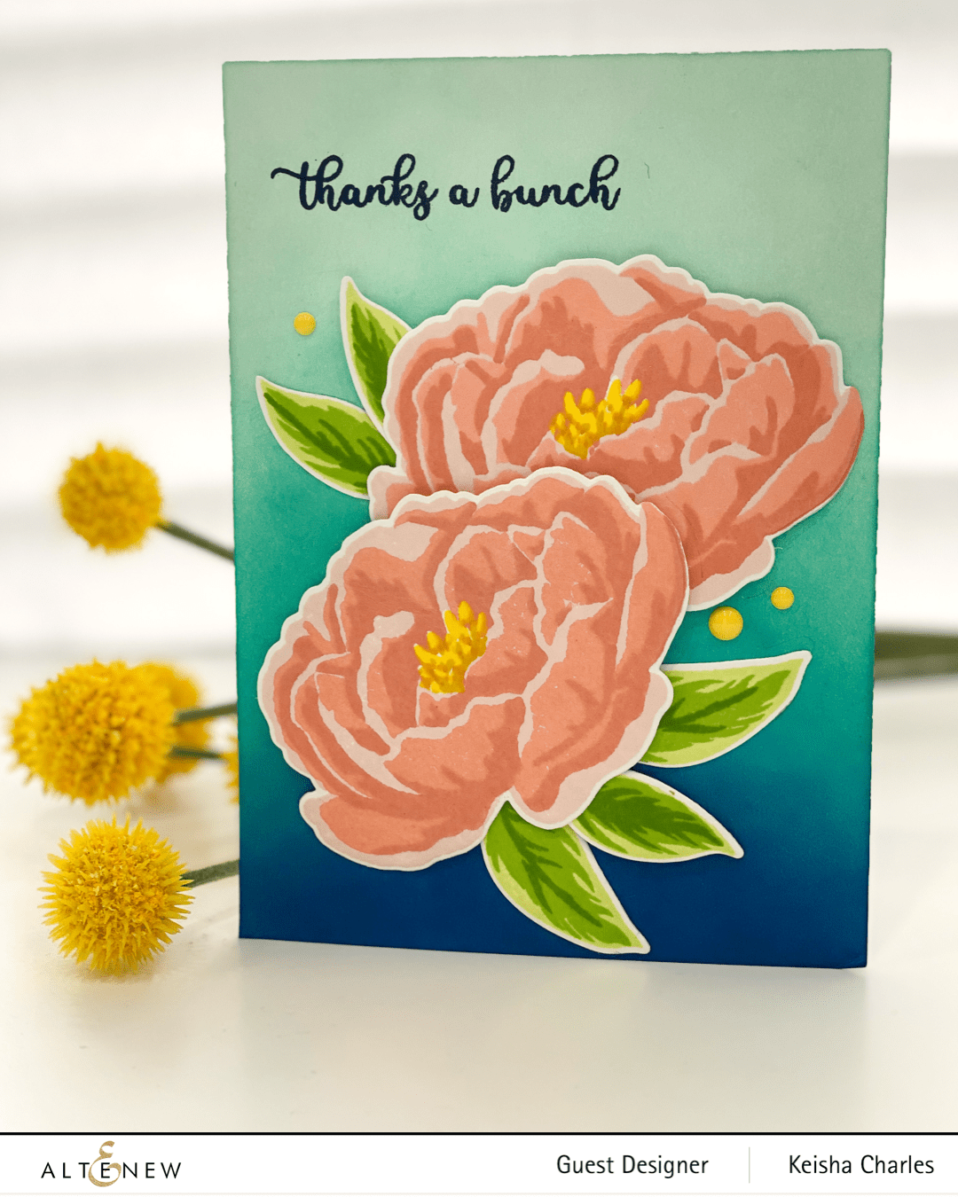 Altenew Build-A-Flower Set Build-A-Flower: Peony Layering Stamp & Die Set