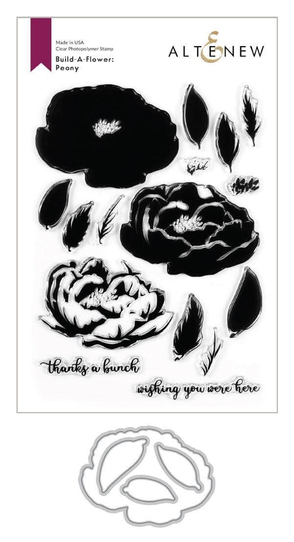 Altenew Build-A-Flower Set Build-A-Flower: Peony Layering Stamp & Die Set