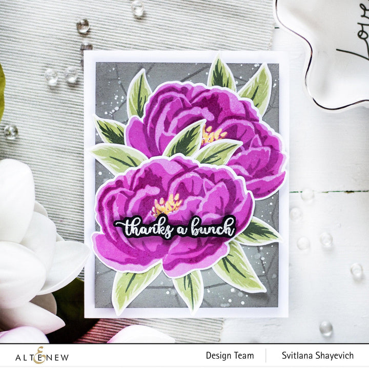 Altenew Build-A-Flower Set Build-A-Flower: Peony Layering Stamp & Die Set