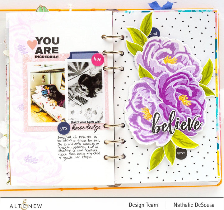 Altenew Build-A-Flower Set Build-A-Flower: Peony Layering Stamp & Die Set