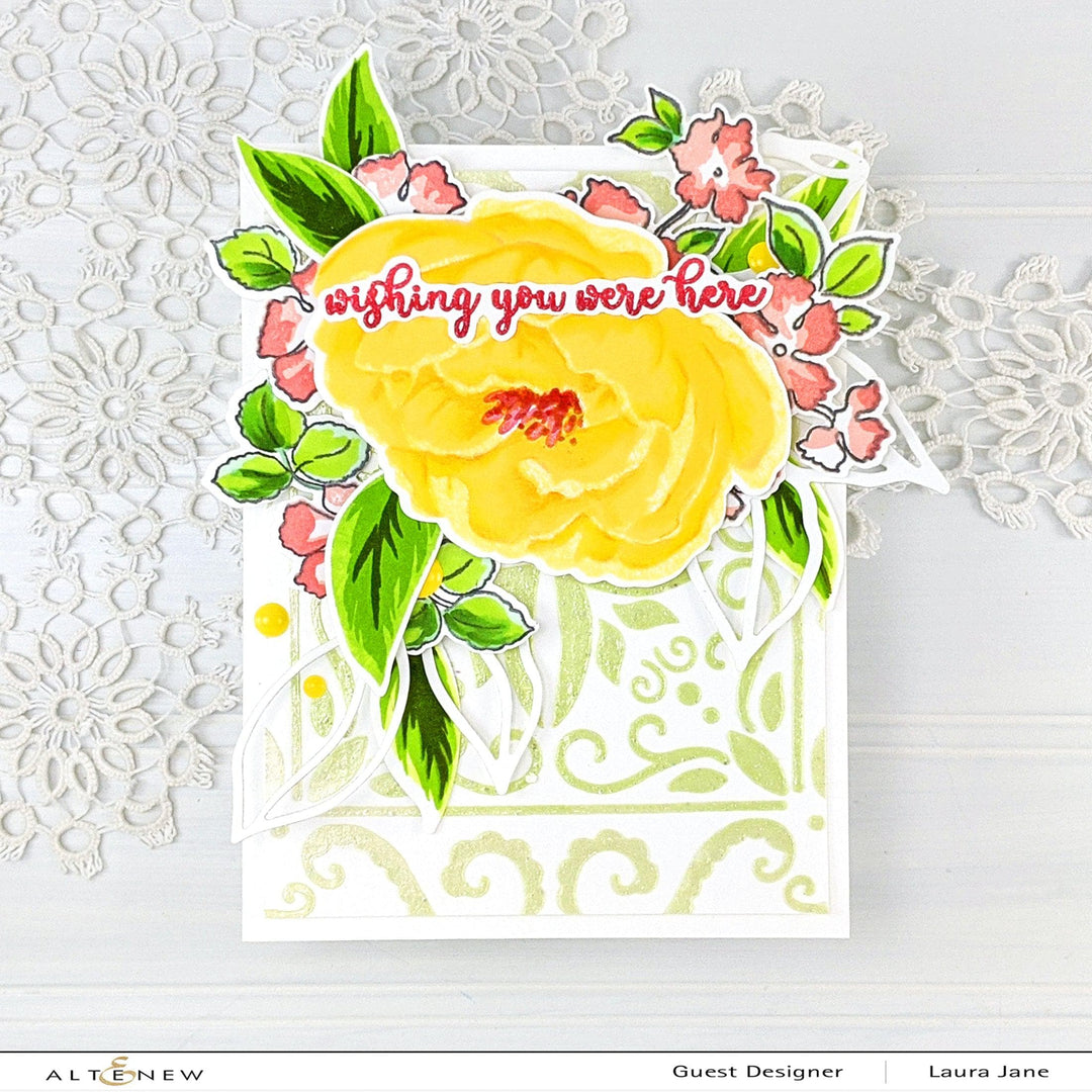 Altenew Build-A-Flower Set Build-A-Flower: Peony Layering Stamp & Die Set