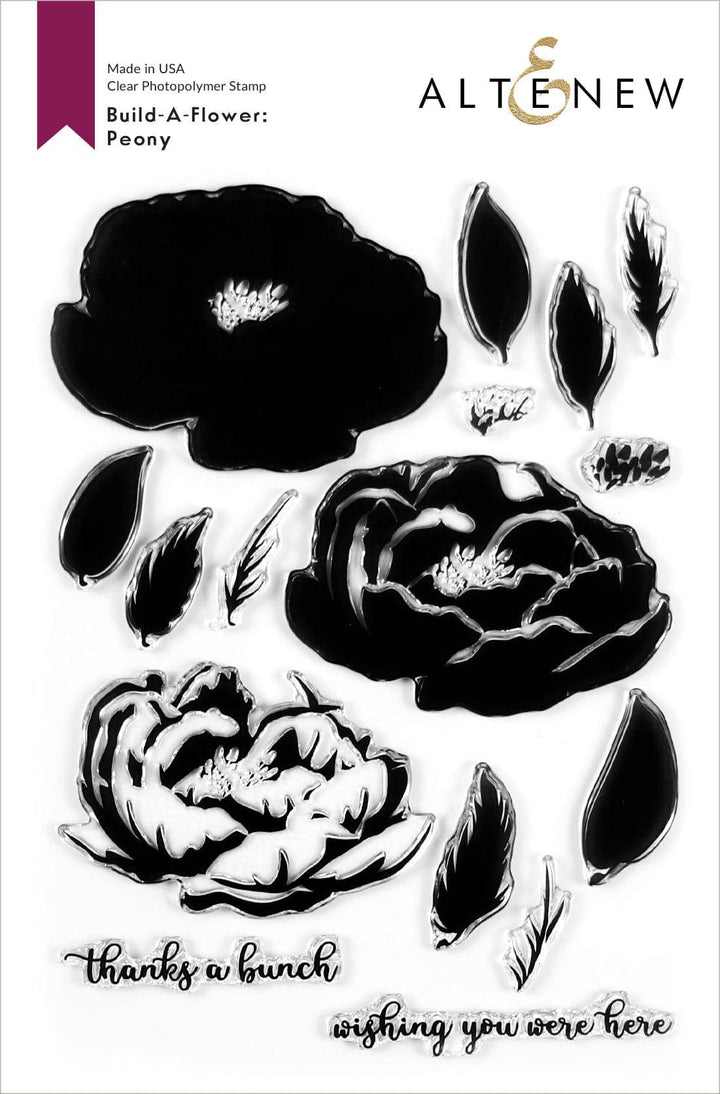 Altenew Build-A-Flower Set Build-A-Flower: Peony Layering Stamp & Die Set