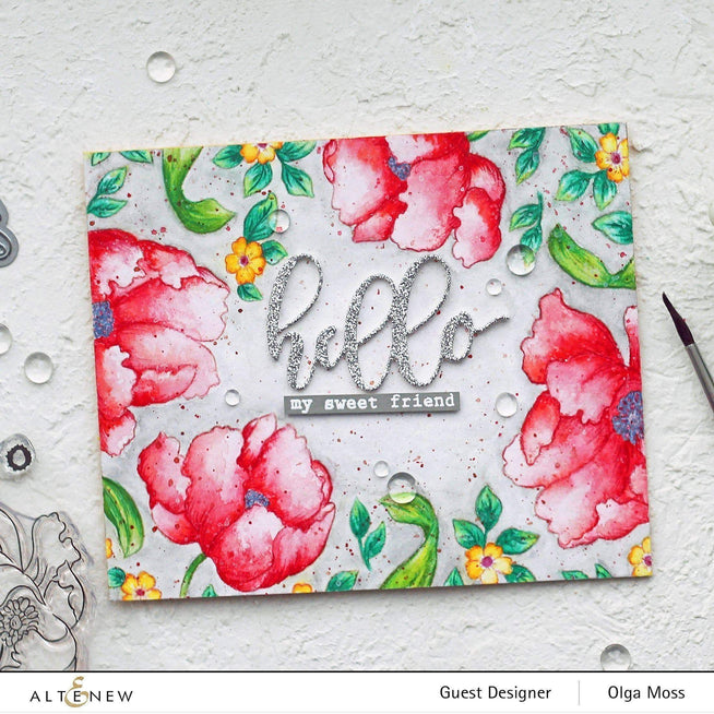 Altenew Build-A-Flower Set Build-A-Flower: Poppy Layering Stamp & Die Set