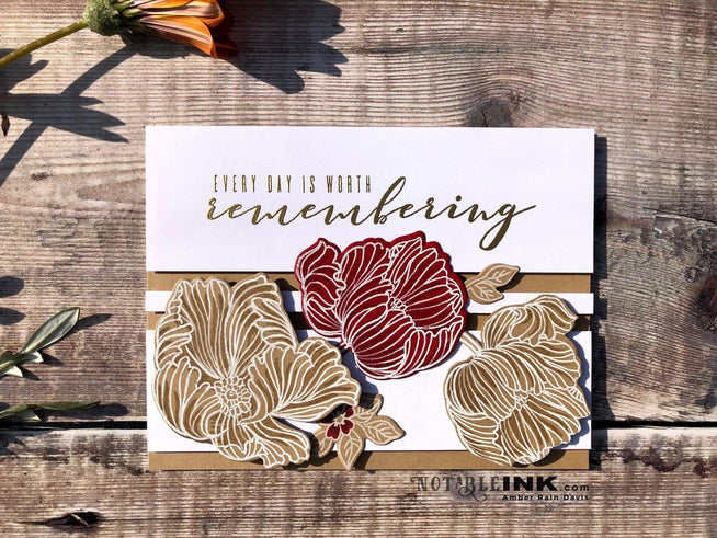 Altenew Build-A-Flower Set Build-A-Flower: Poppy Layering Stamp & Die Set