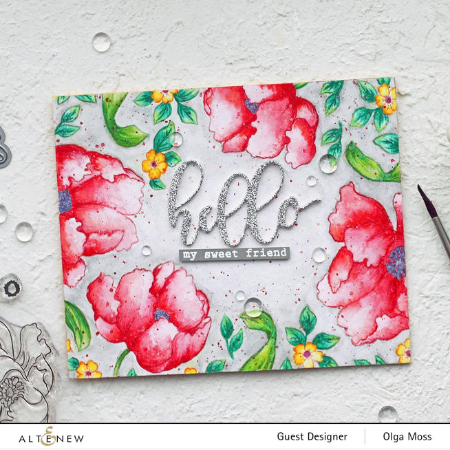 Altenew Build-A-Flower Set Build-A-Flower: Poppy Layering Stamp & Die Set