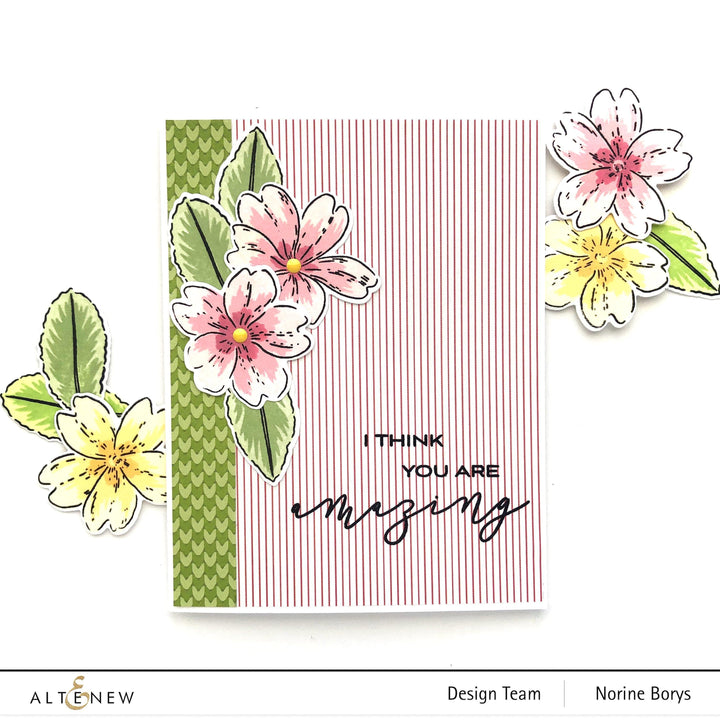 Altenew Build-A-Flower Set Build-A-Flower: Primrose Layering Stamp & Die Set