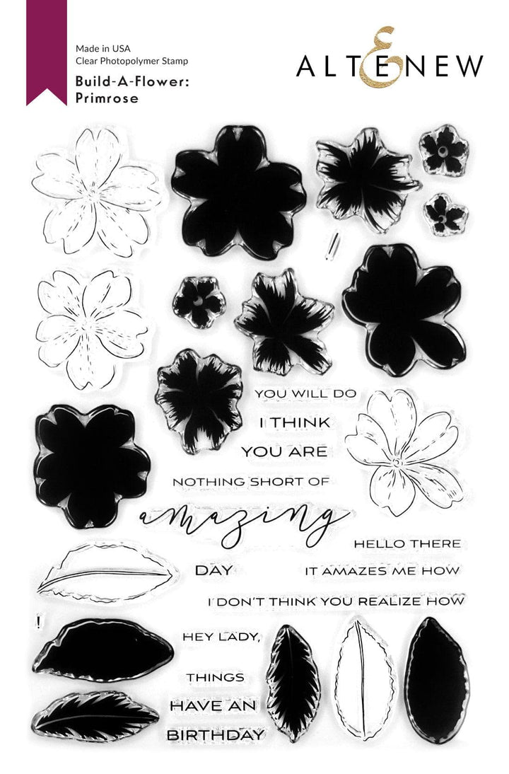 Altenew Build-A-Flower Set Build-A-Flower: Primrose Layering Stamp & Die Set