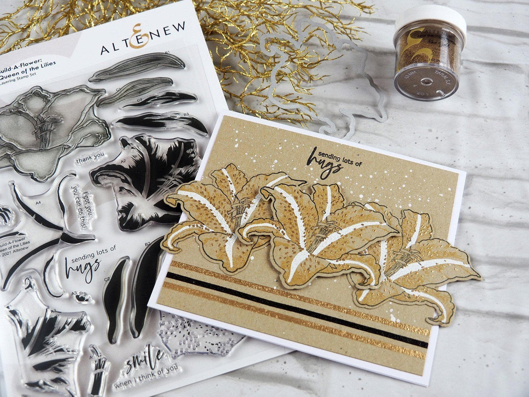 Altenew Build-A-Flower Set Build-A-Flower: Queen of the Lilies Layering Stamp & Die Set