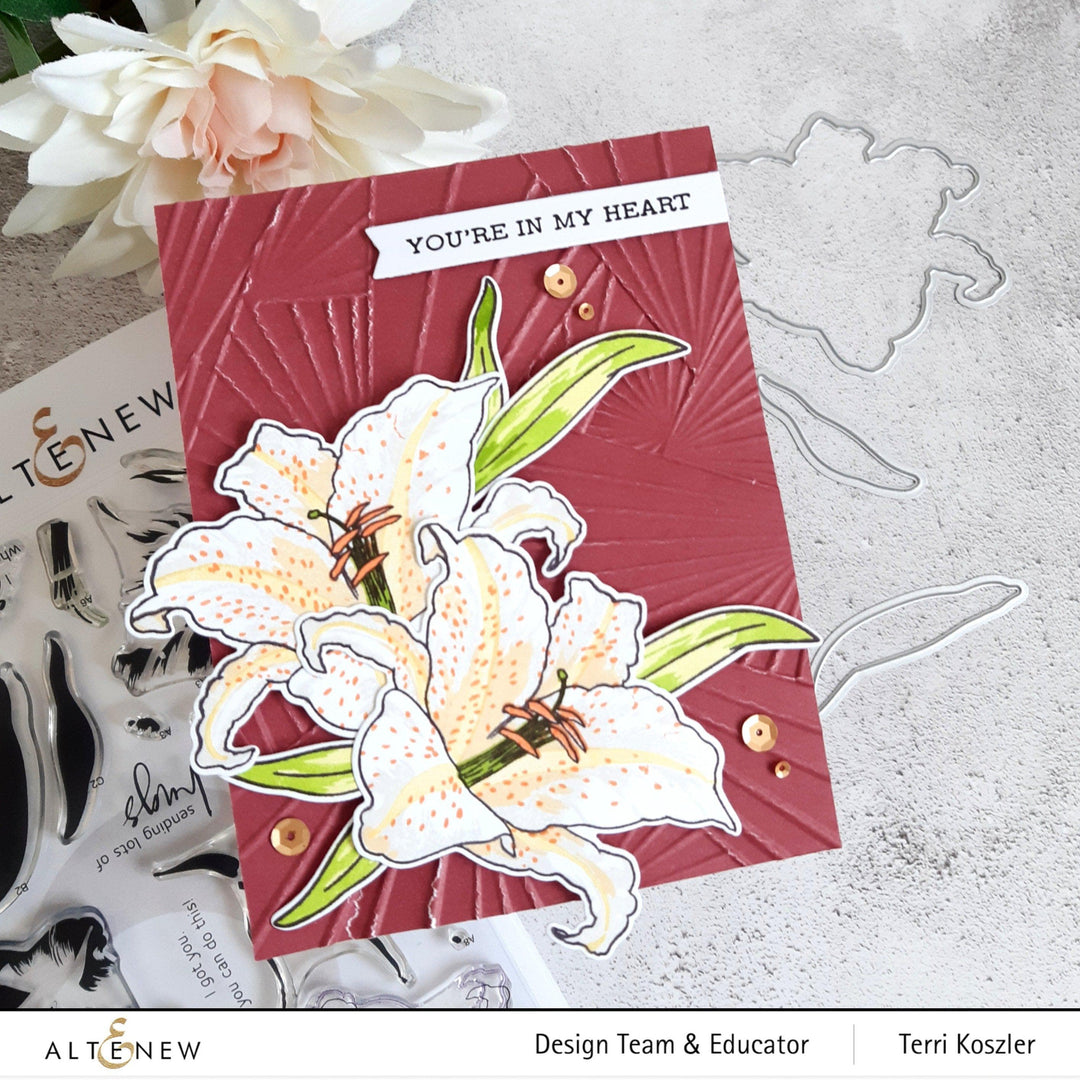 Altenew Build-A-Flower Set Build-A-Flower: Queen of the Lilies Layering Stamp & Die Set