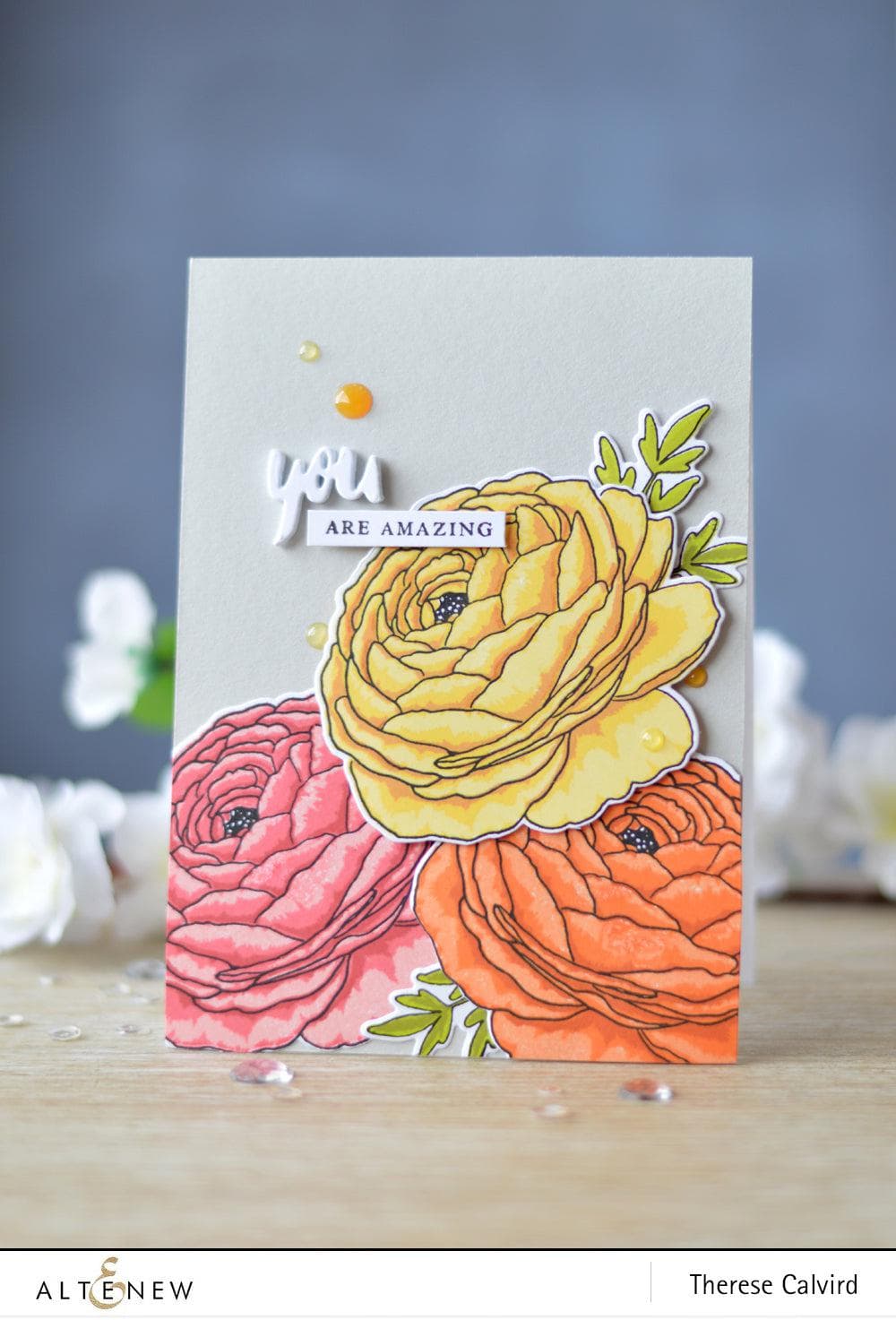 Altenew Build-A-Flower Set Build-A-Flower: Ranunculus Layering Stamp & Die Set