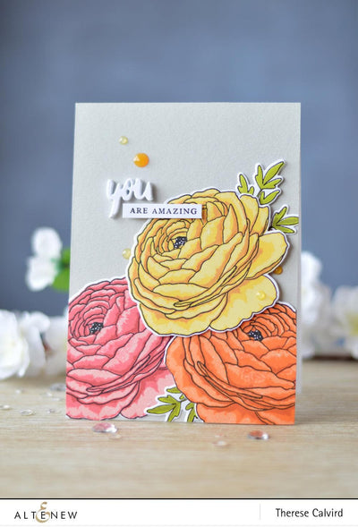 Altenew Build-A-Flower Set Build-A-Flower: Ranunculus Layering Stamp & Die Set