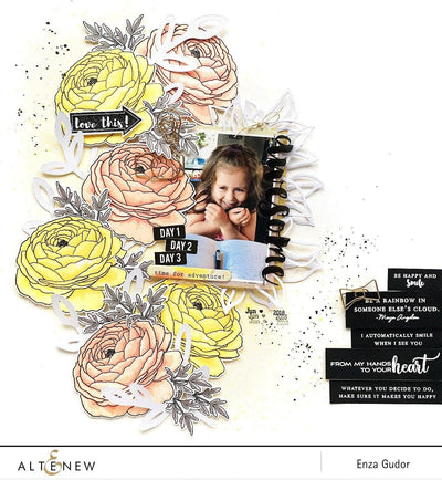 Altenew Build-A-Flower Set Build-A-Flower: Ranunculus Layering Stamp & Die Set