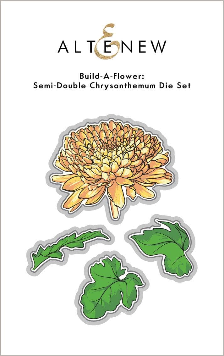 Altenew Build-A-Flower Set Build-A-Flower: Semi-Double Chrysanthemum Layering Stamp & Die Set