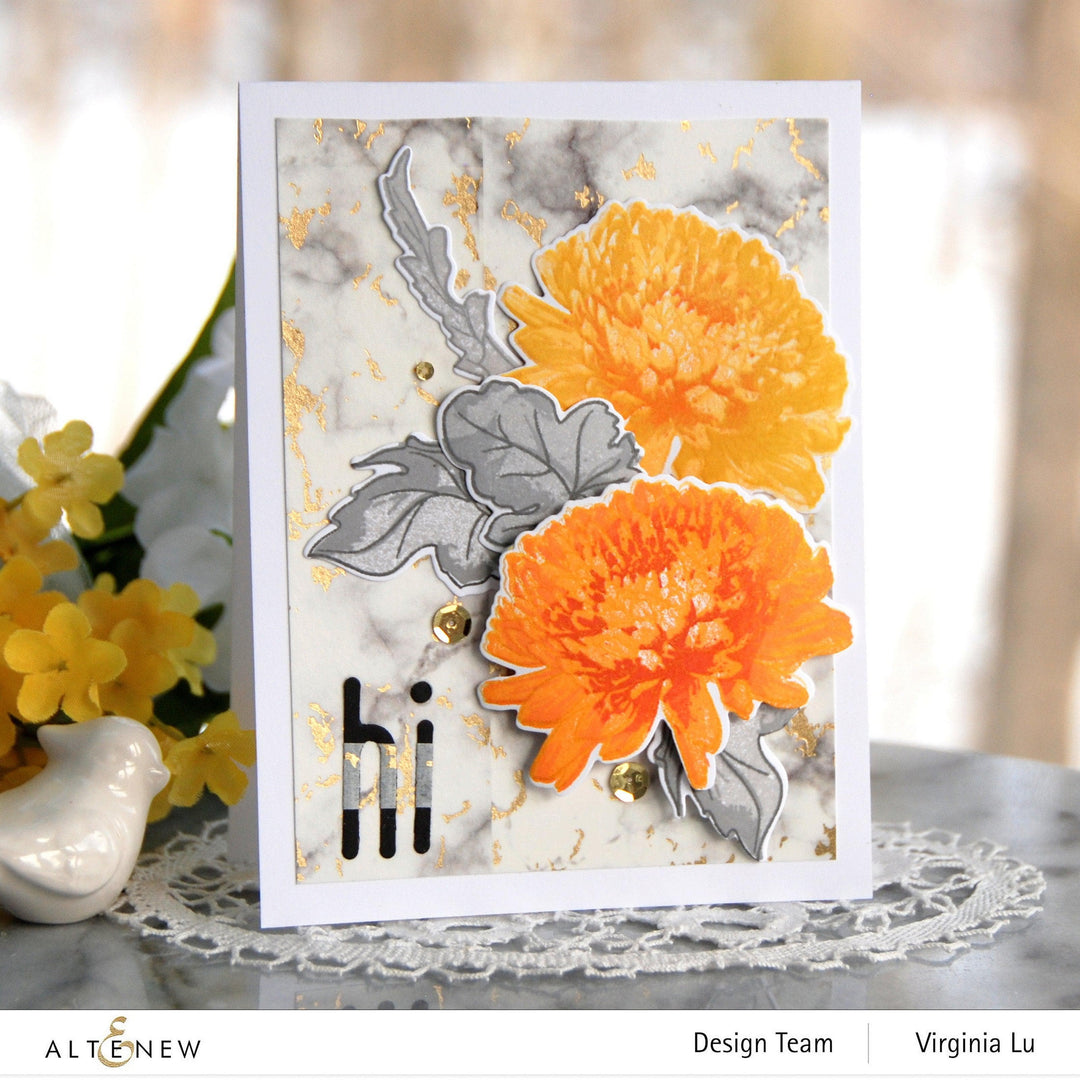 Altenew Build-A-Flower Set Build-A-Flower: Semi-Double Chrysanthemum Layering Stamp & Die Set