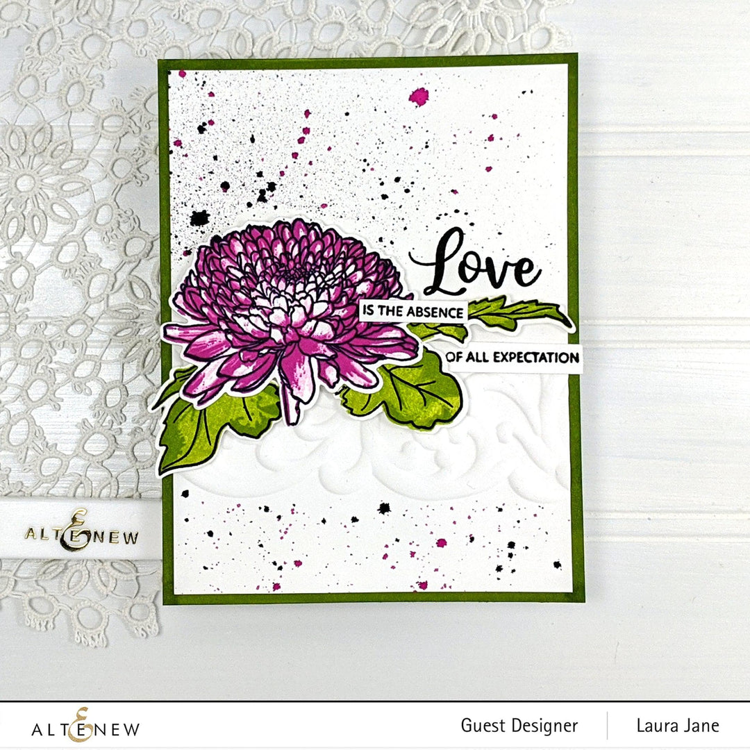Altenew Build-A-Flower Set Build-A-Flower: Semi-Double Chrysanthemum Layering Stamp & Die Set