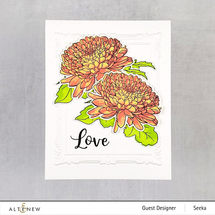 Altenew Build-A-Flower Set Build-A-Flower: Semi-Double Chrysanthemum Layering Stamp & Die Set