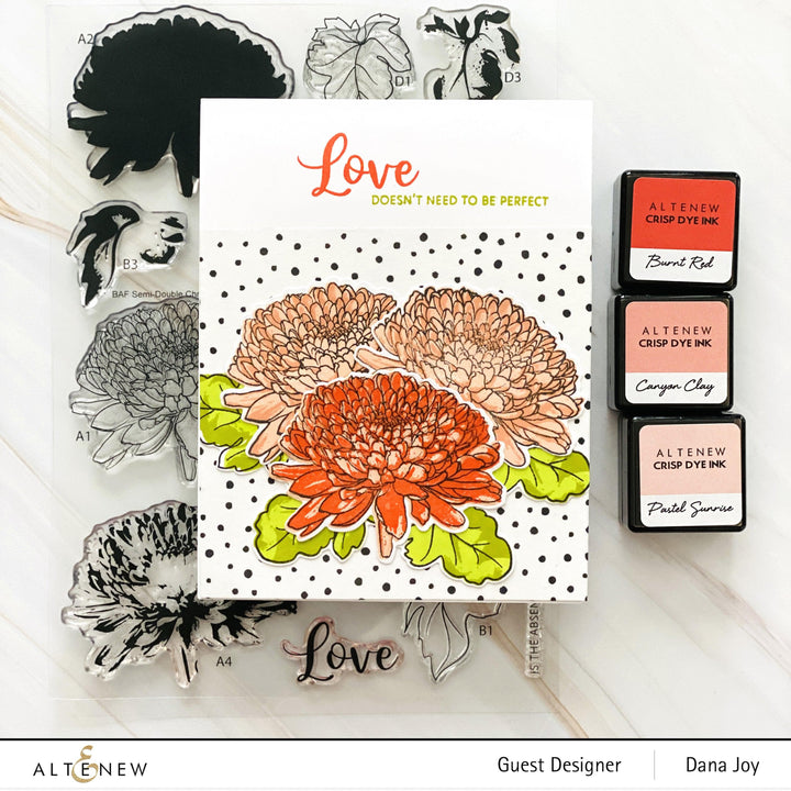Altenew Build-A-Flower Set Build-A-Flower: Semi-Double Chrysanthemum Layering Stamp & Die Set