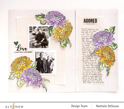 Altenew Build-A-Flower Set Build-A-Flower: Semi-Double Chrysanthemum Layering Stamp & Die Set