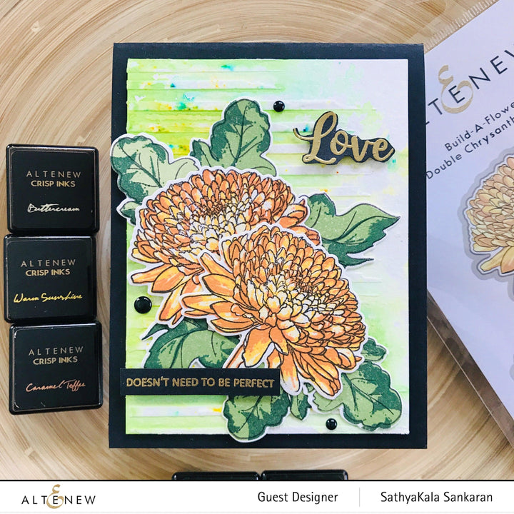 Altenew Build-A-Flower Set Build-A-Flower: Semi-Double Chrysanthemum Layering Stamp & Die Set