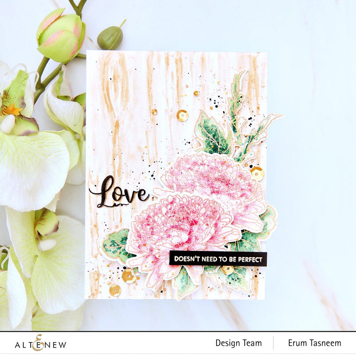 Altenew Build-A-Flower Set Build-A-Flower: Semi-Double Chrysanthemum Layering Stamp & Die Set