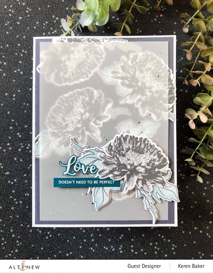 Altenew Build-A-Flower Set Build-A-Flower: Semi-Double Chrysanthemum Layering Stamp & Die Set