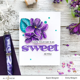 Altenew Build-A-Flower Set Build-A-Flower: Sweet Violet Layering Stamp & Die Set
