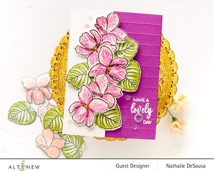 Altenew Build-A-Flower Set Build-A-Flower: Sweet Violet Layering Stamp & Die Set