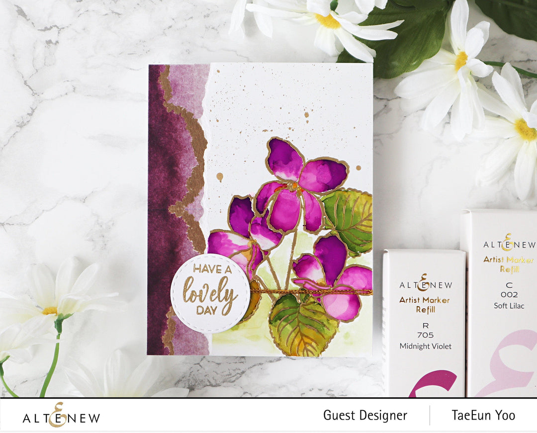 Altenew Build-A-Flower Set Build-A-Flower: Sweet Violet Layering Stamp & Die Set