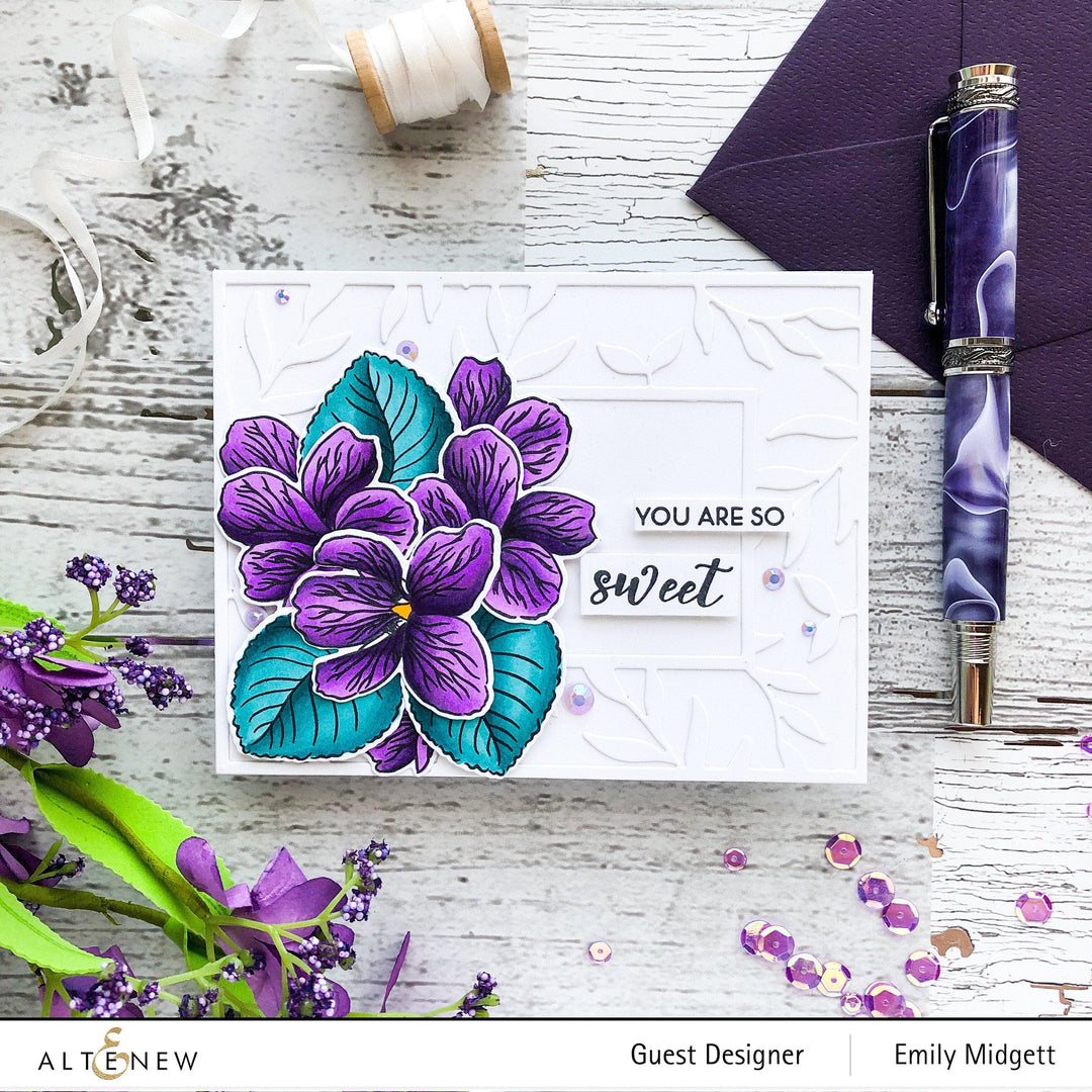 Altenew Build-A-Flower Set Build-A-Flower: Sweet Violet Layering Stamp & Die Set