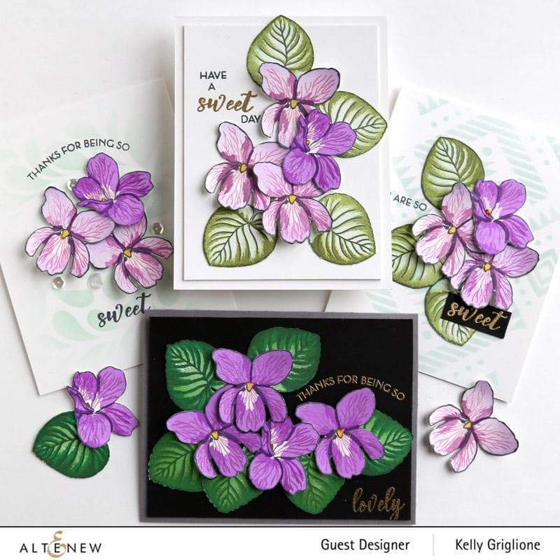 Altenew Build-A-Flower Set Build-A-Flower: Sweet Violet Layering Stamp & Die Set