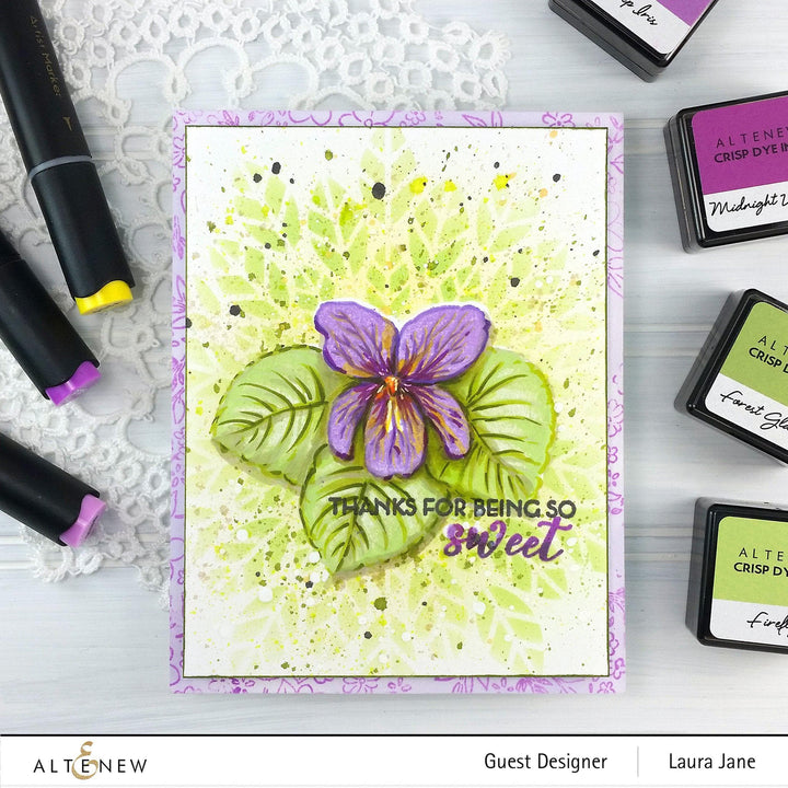 Altenew Build-A-Flower Set Build-A-Flower: Sweet Violet Layering Stamp & Die Set