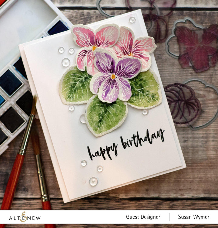 Altenew Build-A-Flower Set Build-A-Flower: Sweet Violet Layering Stamp & Die Set