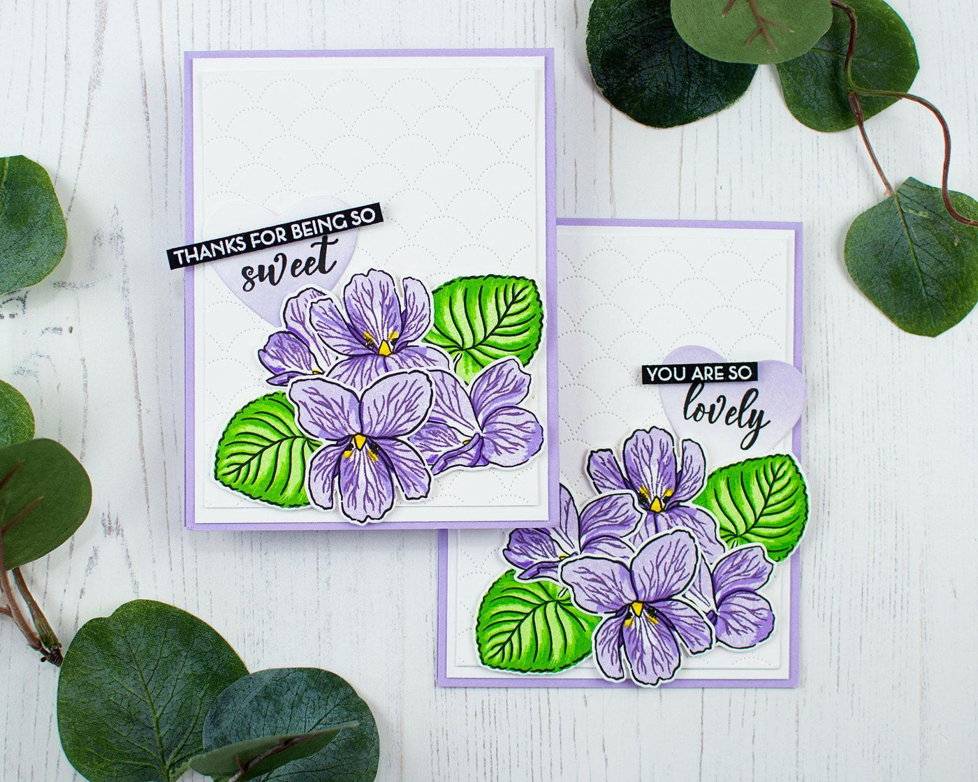 Altenew Build-A-Flower Set Build-A-Flower: Sweet Violet Layering Stamp & Die Set & Ink Bundle