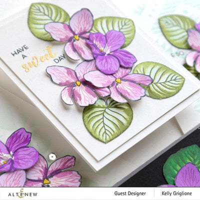 Altenew Build-A-Flower Set Build-A-Flower: Sweet Violet Layering Stamp & Die Set & Ink Bundle