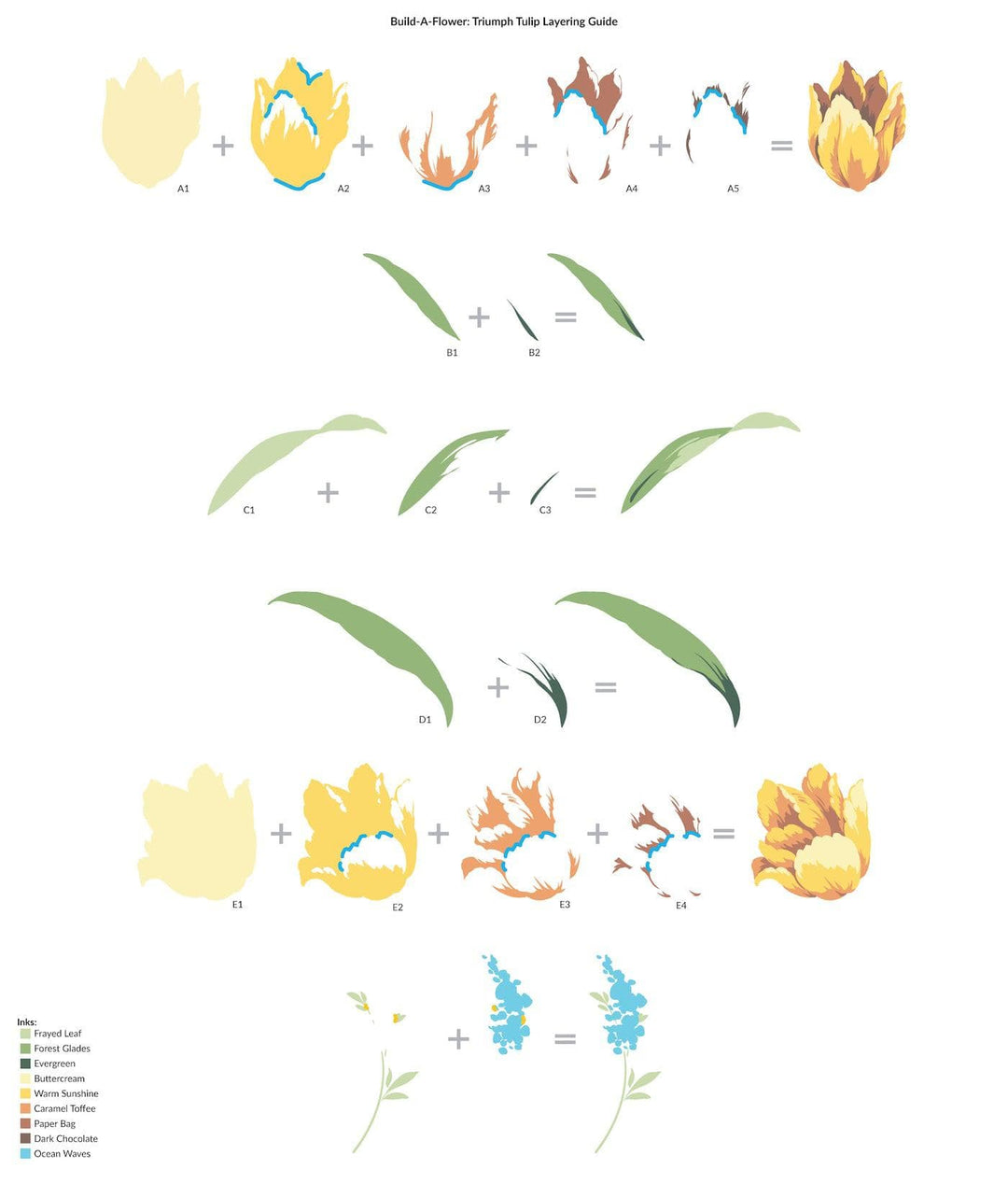 Altenew Build-A-Flower Set Build-A-Flower: Triumph Tulip Layering Stamp & Die Set