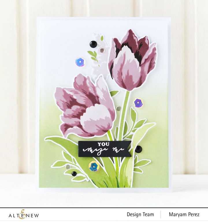 Altenew Build-A-Flower Set Build-A-Flower: Triumph Tulip Layering Stamp & Die Set