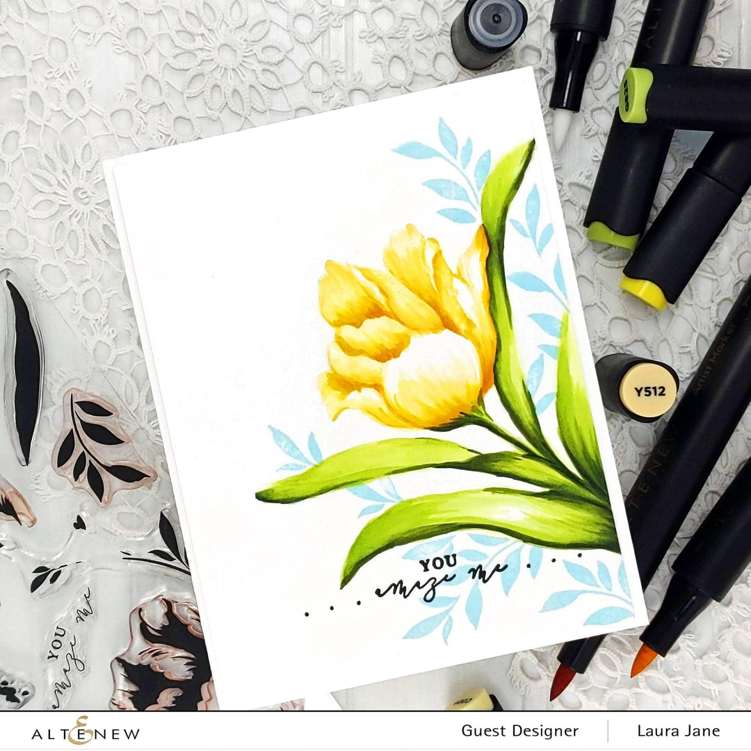 Altenew Build-A-Flower Set Build-A-Flower: Triumph Tulip Layering Stamp & Die Set